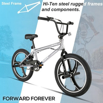 HILAND Kids BMX Bike, Blue, 20", 3 Spoked Wheel (LOCAL PICKUP ONLY)