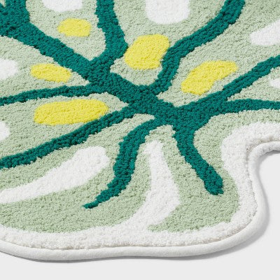 Leaf Shaped Machine Washable Non-Slip Bath Rug Green - Room Essentials (LOCAL PICKUP ONLY)