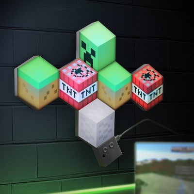 Minecraft MOB and Blocks LED RGB Panel Set of 6 Novelty Wall Lights