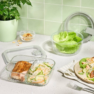 4c Round Glass Food Storage Container - Figmint