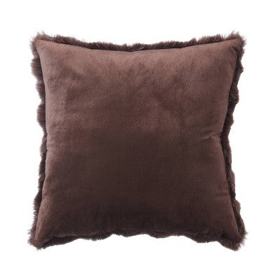20" Bubble Faux Fur Square Indoor Throw Pillow Chocolate Brown