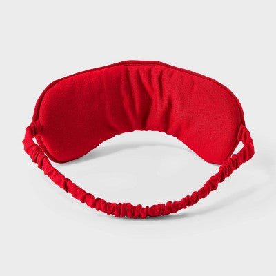 Women's Quilted Heart Shape Sleep Mask - Auden Red