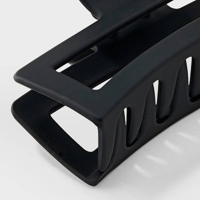 XL Claw Plastic Cutout Hair Clip - Universal Thread Black: Hair Styling, Solid Pattern, All Hair Types