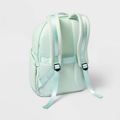 14L Faux Neoprene Backpack - All In Motion Mint: Water-Resistant College Bookbag