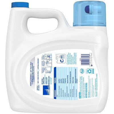All Sensitive Fresh Spring Breeze HE Liquid Laundry Detergent: Hypoallergenic, Dye & Bleach-Free, Dermatologist Tested, 94 Loads - 118 fl oz