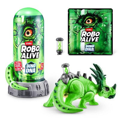 Robo Alive Dino DNA Animal Figure: Dinosaur Toy Playset with 10 PVC Pieces