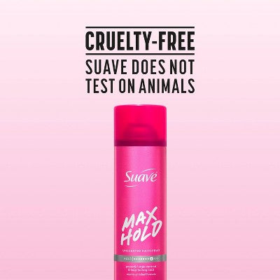 Suave Max Hold Unscented Hairspray - 11oz: Paraben-Free, Aluminum-Free, For All Hair Types