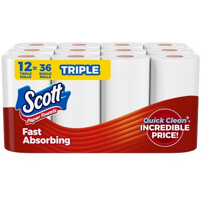 Scott Choose-A-Sheet Paper Towels - 12 Triple Rolls (LOCAL PICKUP ONLY)