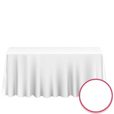 Prestee White Plastic Tablecloth - 24 Pieces (LOCAL PICKUP ONLY)
