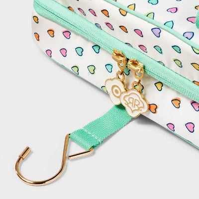 Disco Hearts Wave Hanging Toiletry Bag White/Teal - Roller Rabbit x Target