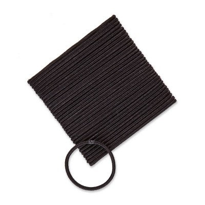 scunci No Damage Elastic Hair Ties - Black - Fine Hair - 34pcs