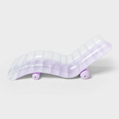 Chaise Lounge Solid Water Floats and Inflatables - Sun Squad Purple