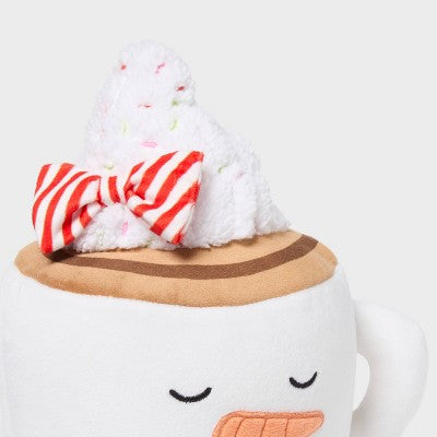 Hot Cocoa Kids' Holiday Mini Weighted Stuffed Plush Throw Pillow Ivory - Pillowfort