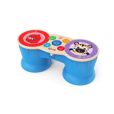 Baby Einstein Upbeat Tunes Magic Touch Wooden Drum Musical Toy: Volume Control, Shapes and Colors Learning