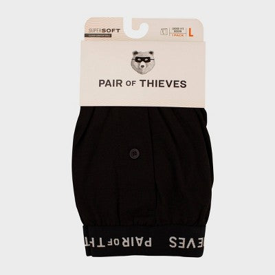 Pair of Thieves Men's Super Soft Boxer Shorts - Black L