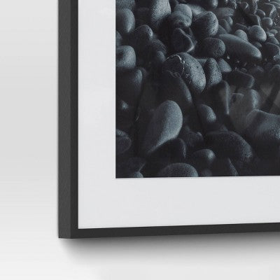 27.5"x39.5" Matted to 24"x36" Elevated Aluminum Poster Frame Black - Threshold: Modern Wall-Mounted Picture Display (LOCAL PICKUP ONLY)