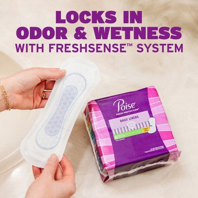 Poise Daily Incontinence Liners - Regular - 2 Drop Very Light - 87ct