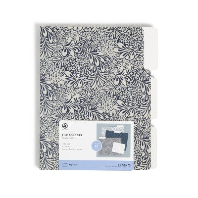 U Brands 12ct File Folders Ornate Florals