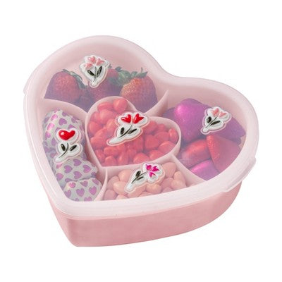 Cook With Color Flowers Icons Personal Sized Snack Box Food Storage Container Pink
