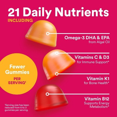 SmartyPants Women's Plus Multivitamin & Omegas Gummies with Vitamins C, D3, B12 & Zinc - 90ct