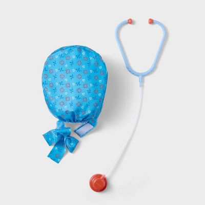 Pretend Play Doctor Costume with Scrub Top, Hat & Stethoscope 2T-3T - Gigglescape