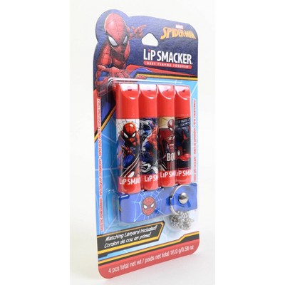 Lip Smackers Spider-Man Lanyard Lip Balm Set - 4ct