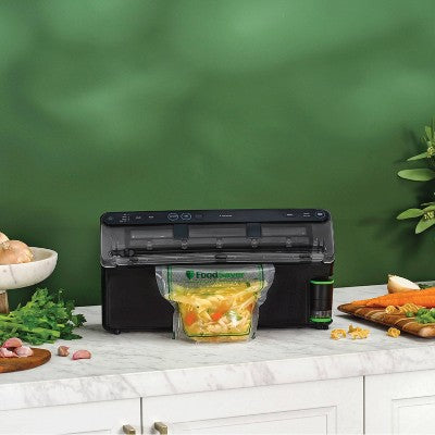 FoodSaver Elite All-in-One Liquid Plus Vacuum Sealer with Bags and Roll Black