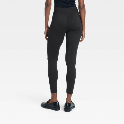 Women's Supersoft Leggings with Wide Waistband - A New Day Black S