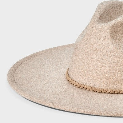 Wide Brim Fedora Hat - Universal Thread Taupe L/XL