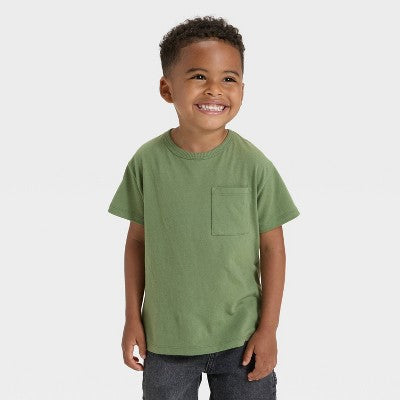 Toddler Boys' Relaxed T-Shirt -Cat & Jack Heather Olive Green 18M