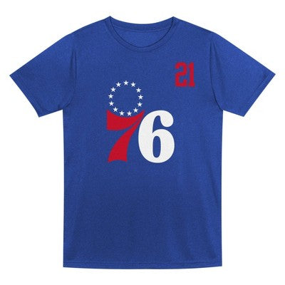 NBA Philadelphia 76ers Boys' Joel Embiid Performance T-Shirt - L