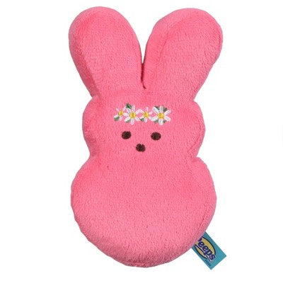 Peeps Dress-up Bunny Squeaker Dog Plush Toy
