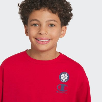Champion Boys' Oversized Graphic T-Shirt - Red L