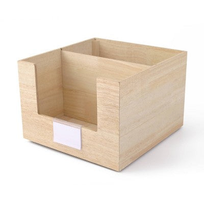 Slanted Front Wood Stackable Bins - Bullseye's Playground