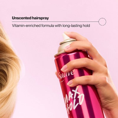 Suave Max Hold Unscented Hairspray - 11oz: Paraben-Free, Aluminum-Free, For All Hair Types