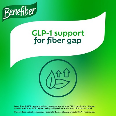 Benefiber Prebiotic GLP-1 Friendly Fiber Powder Unflavored - 76 Teaspoons - 5.1oz