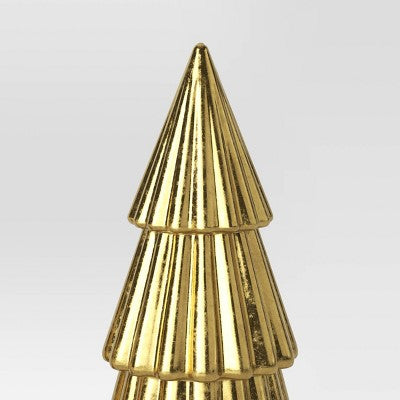 2pc Metallic Christmas Tree Figurine Set - Wondershop Gold