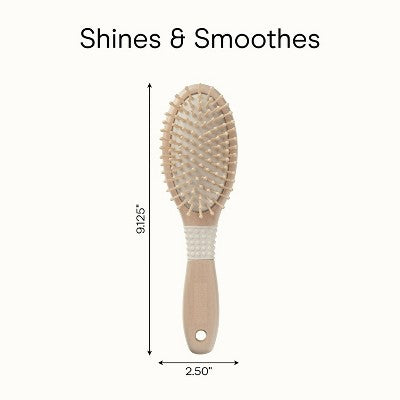 Conair Ceramic Wood Wooden Bristle Cushion Hair Brush - All Hair