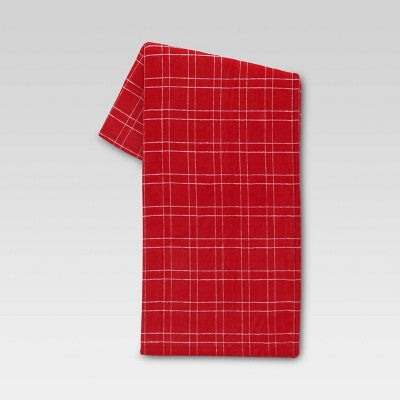 Plaid Plush Christmas Throw Blanket Red - Wondershop