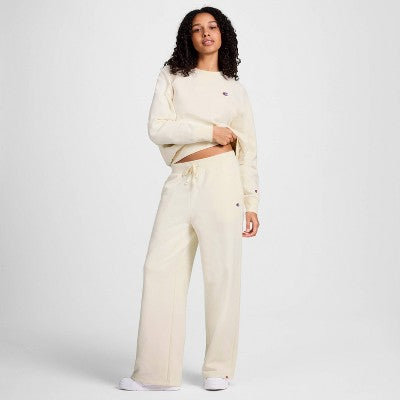 Champion Women's Fleece Crewneck Sweatshirt - Cream M