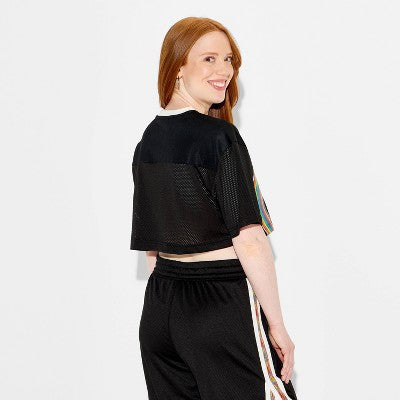 Pride Adult Short Sleeve Cropped Jersey - Black M