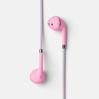 Wired Earbuds - heyday Candy Pink: 3.5mm Jack, Built-In Microphone
