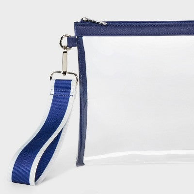 Game Day Clear Wristlet Clutch - Wild Fable Navy Blue