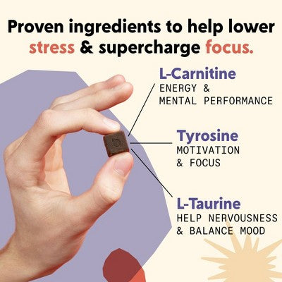 PYM Attention Vegan Chews - Focus Gummy Supplement - Mixed Berry - 20ct