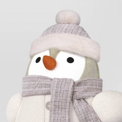 Christmas Featherly Friends Pillow White Pom Hat - Wondershop