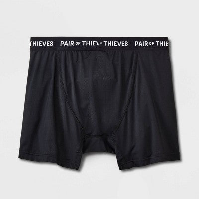 Pair of Thieves Men's Solid/Abstract Print Super Fit Boxer Briefs 2pk - Orange/Red/Black XL