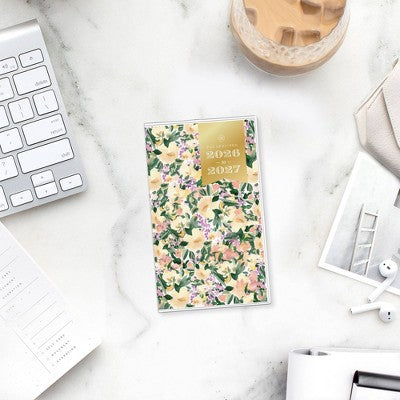 Blue Sky Day Designer 2026-2027 Monthly Planning Calendar 3.625"x6.125" Marjorie Floral Clear