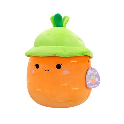 Medium Plush (12" Squishmallows) (Caroleena - Orange Carrot with Green Bucket Hat)