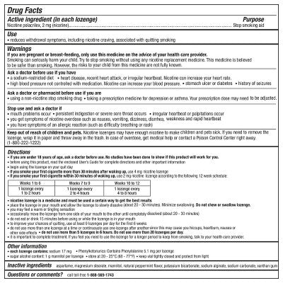 Nicorette 2MG Lozenges - Mint - 72ct: Nicotine Replacements, Habit Treatments