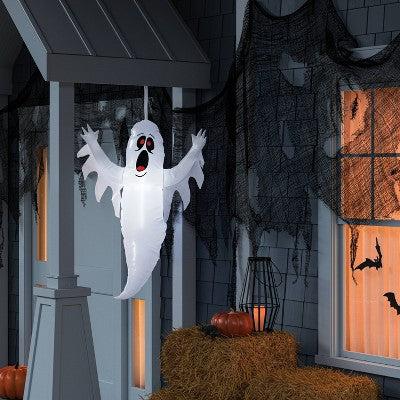 3.5' Hanging Ghost Inflatable Halloween Decoration White - Hyde and EEK! Boutique